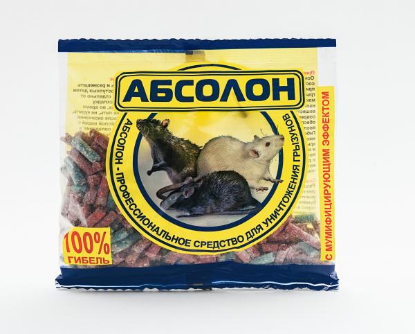 АБСОЛОН гранулированная приманка, средство против грызунов, пакет 100 г